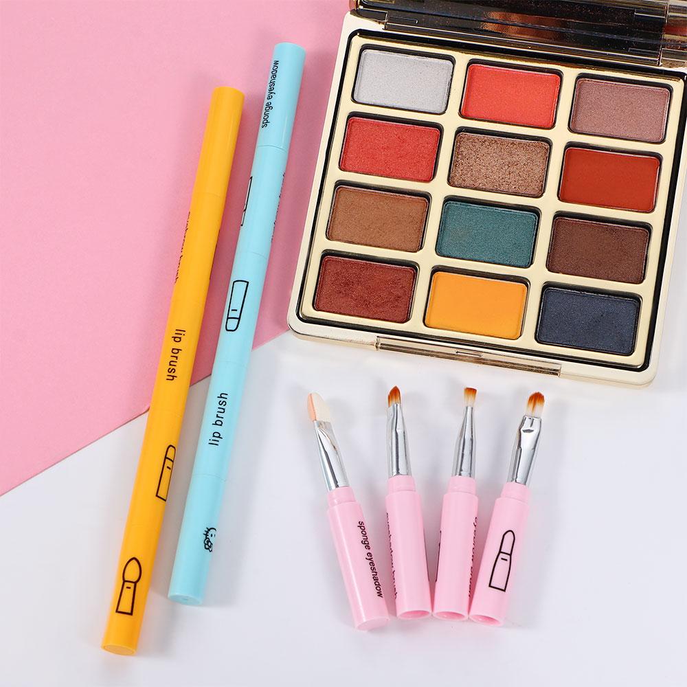 Portable Travel Cosmetic Tools Retractable Makeup Brush Lip Brush Eye Shadow Brush Eyeliner Brush