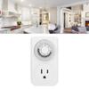 Atyhao Mechanical Indoor Power Outlet Timer with 15-Minute to 24-Hour Countdown and Automatic Shut-Off for Appliances - Energy-Saving Power Socket