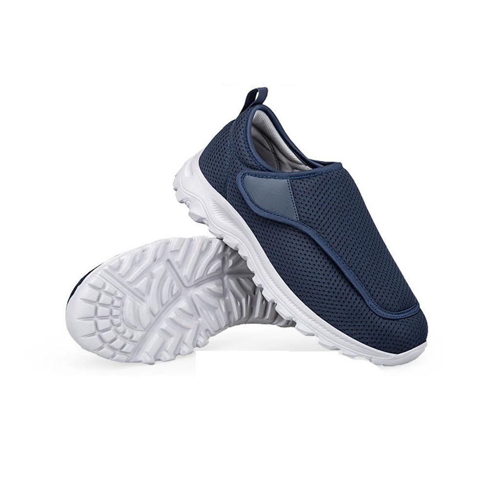 

Women Men Orthopedic Diabetic Walking Shoes Slip On Shoes Elderly Widening Shoes for Swollen Feet Edema Plantar Fasciitis Arthritis 45 темно-синього кольору