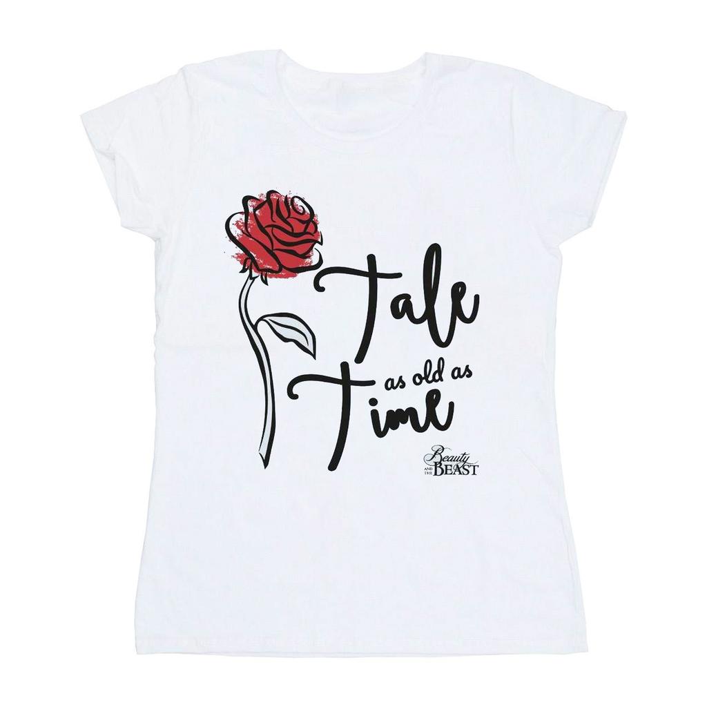 Disney Womens/Ladies Tale As Old As Time Rose Cotton T-Shirt