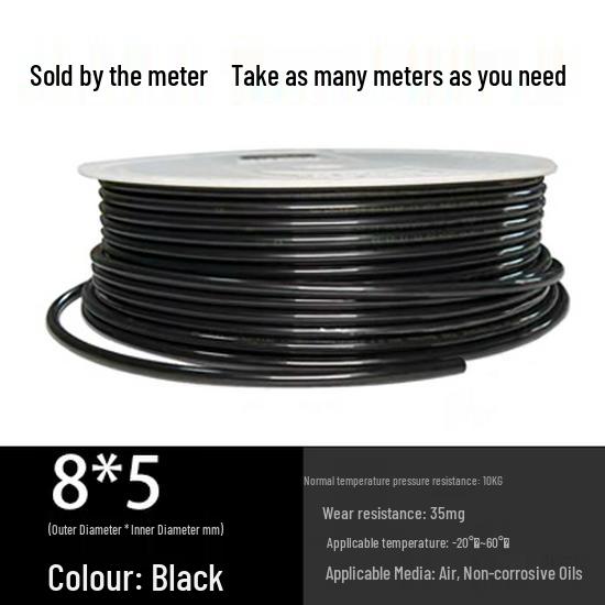 Telescopic Air Hose Set: 8mm/6mm Coil Tube, Scissor Lift Spring, Cylinder Connector Fittings