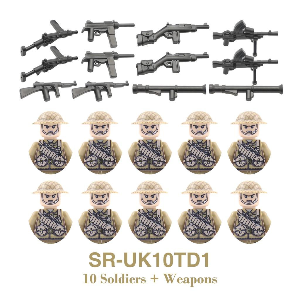 DIY WK2 Infanterie Sanitäter Soldat Motorrad Sowjetische US-Armee Militär Waffe Waffen Baustein Ziegel Kinder Kind Geschenke Spielzeug