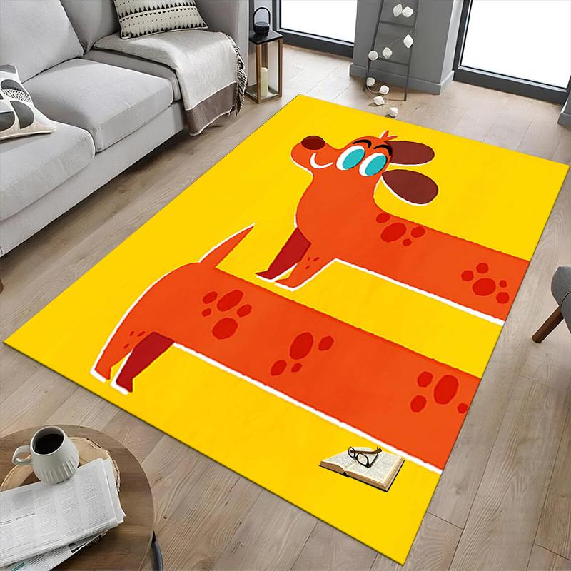 1PC Dog Paw Non-Slip Floor Carpet Compatible for Office&Living Room&Dining Room - Flat-Weave Machine- Soft & Pattern-E322