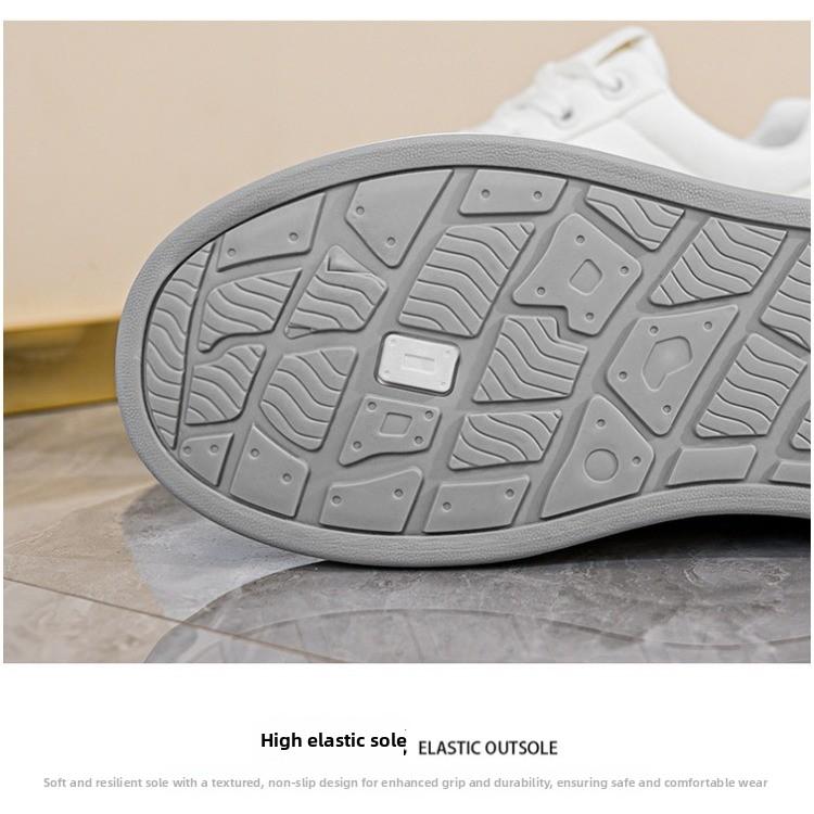 Spring Women's Breathable White Sneakers, Children's Versatile Thick-soled Sport and Casual Board Shoes for Women
