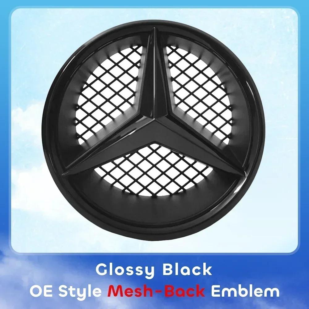 

2025 New For Mercedes Benz Car Front Grill Emblem Star Badge 3D Mirror OE Style Flat Surface For Mercedes Benz W245 W204 X204 B1