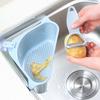 Keuken Groente Fruit Afgietmand Spoelbak Filter Driehoekige Zeef Zuignap Spons Houder Opbergrek