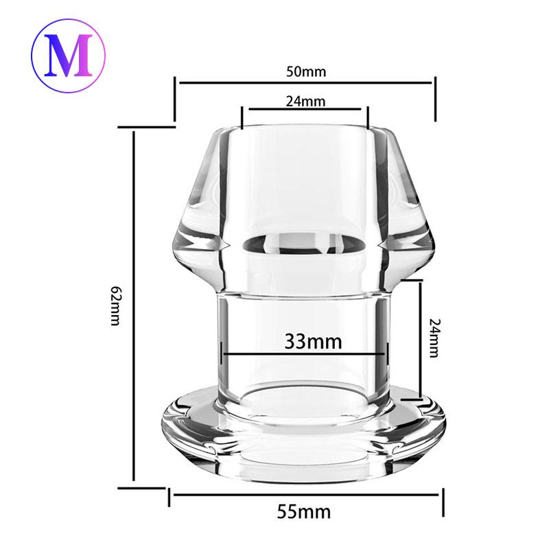 Hollow Butt Plug With Insert Anal Plug/Tunnel/Toy Huge Anal Speculum Anus Dilator SM Enema Sex