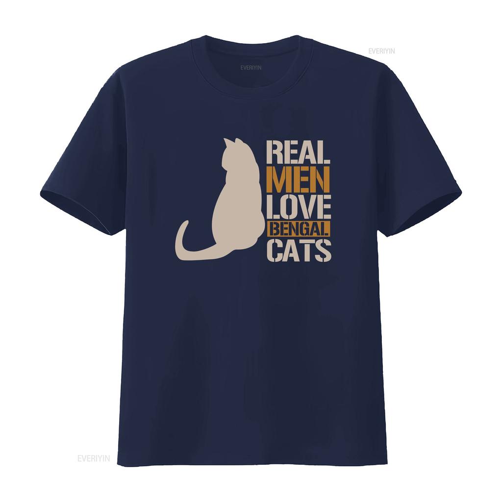 Katzenpapa T-Shirt Besitzer Bengal Echte Männer Lieben Katzen vintage Gewaschen Designer-Kleidung Stilvoll homme Lässig Atmungsaktiv Unisex