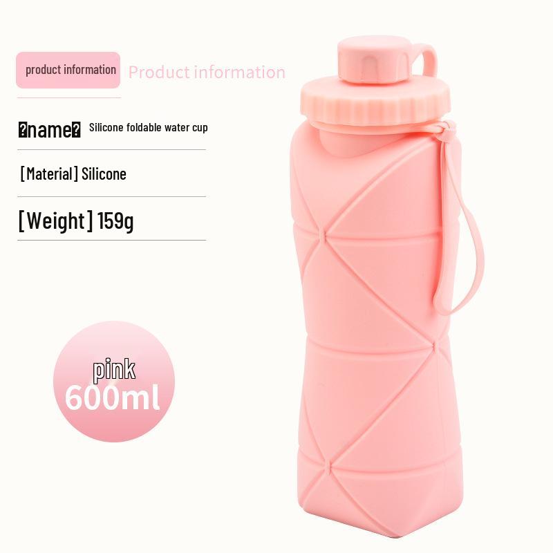 Silicone Foldable Water Cup: Heat-Resistant, Drop-Proof, Portable, Telescopic Kettle with Box for Outdoor Sports and Travel