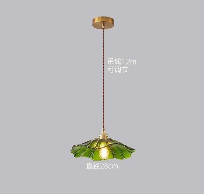 New Simple Retro Brass Glass Pendant Lights Warm Light Indoor Bedroom Bedside Dining Room Living Room Decoration Chandelier HOT