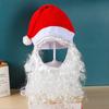 Santa Fake Beard for Facial Hair Funny Santa Beard Old Man Costume for Men Women Disguise Game Xmas Party Halloween Dres