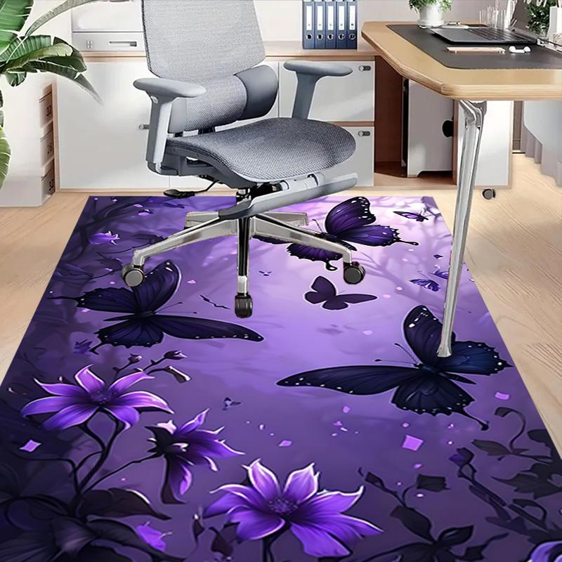 1PC Butterfly Flowers Carpet Ultra Soft, Thick & Absorbent, Non Slip Machine Washable Mat for Entryway