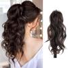 Synthetic Claw Long Wavy Curly Wavy Ponytail Clip In Hair Extensions 12Inch Ponytail Wig For Women Daily Use