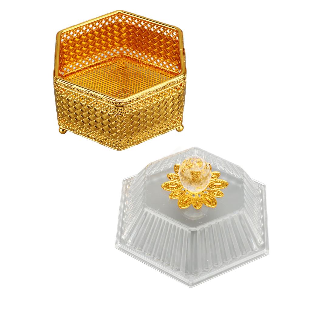 Dekorativní dóza Retro Vynikající Kov Akryl Cukrovinka s víkem na Párty Banket