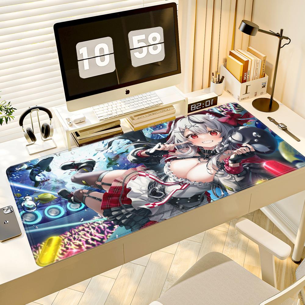 Anime Desk Mat Hololive Sakamata Chloe Large Mousepad Keyboard Extended Pads Kawaii Girl Mouse Pad Office Pc Rubber Mouse Mats