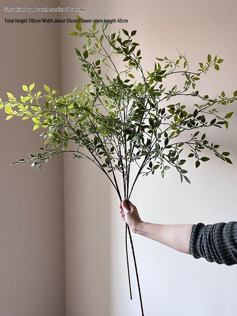 Nandina Green Artificial Flower Arrangement - Decorative Living Room Ornaments