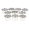 10Pcs Mini Round Candle Cup Silver Diy Candlestick Making Tray Holder Container Accessory Aluminium Home Party Decor Parts