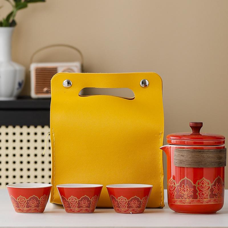 Travel Tea Set, Convenient Kung Fu Tea Set Set, Outdoor Kuaike Cup, Holiday Company Business Gift