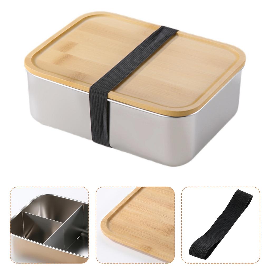 Stainless Steel Food Storage Containers Leakproof Food Preservation Cases Multi Purpose for School Picnic Fruit & Snack