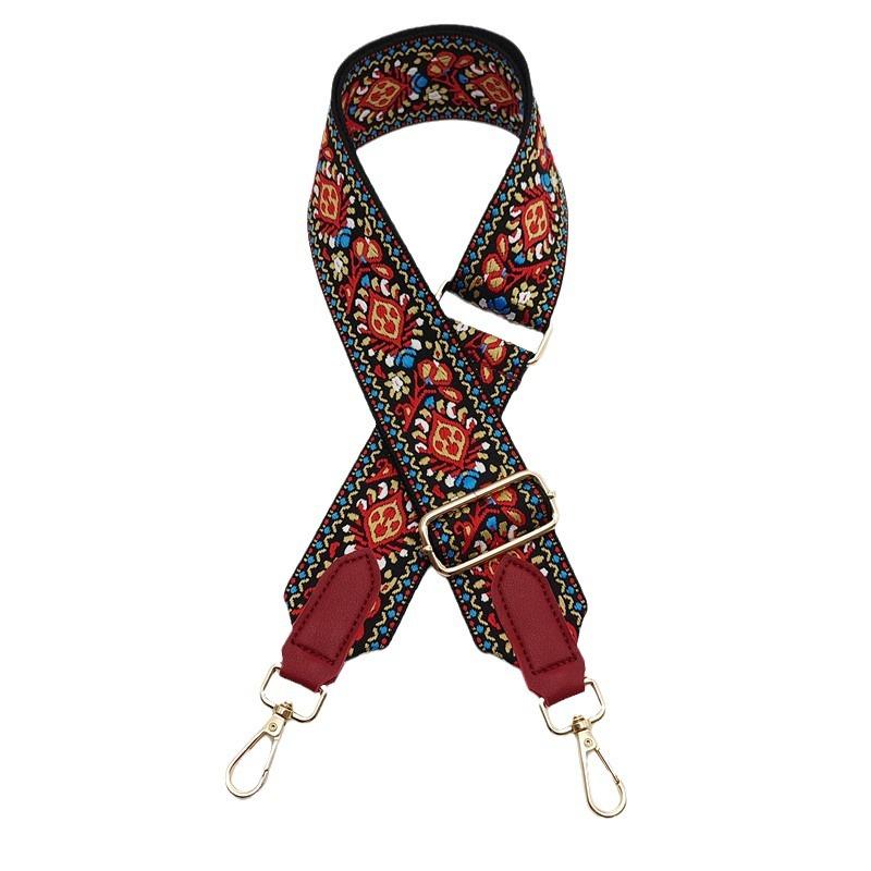 Thickened Canvas Embroidered Bag Strap Adjustable Single Shoulder Oblique Span Long Shoulder Strap Bag Accessories Soft Strap