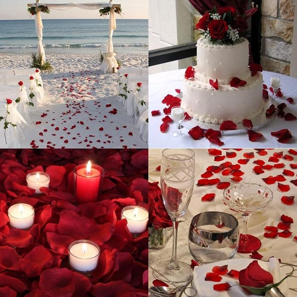 100-10000 Stück Simulation Rosenblätter Bunt Künstliche Falsche Rosenblätter Für Valentinstag Hochzeit Party Romantische Dekoration