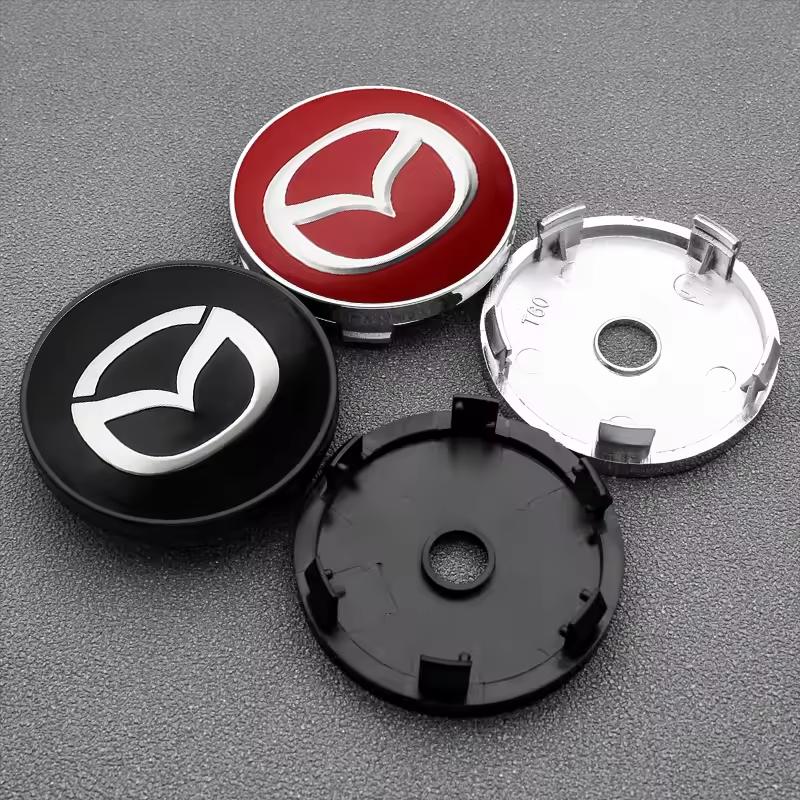 4pcs 56/60mm Car Wheel Center Hub Caps Rim Cover For Mazda 2 3 5 6 323 626 CX3 CX5 CX30 Demio Atenza Axela MX3 MX5 RX8 Accessory