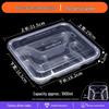 ZISIZ 1000ml Disposable 4-Compartment Meal Box