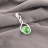 Green Cat's Eye Gemstone Jewelry, 925 Solid Sterling Silver Jewelry, Handmade Spiritual Jewelry For Wedding Gift
