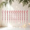 12Pcs Acrylic Christmas Tree Icicle Ornaments Shatterproof Simulated Icicle Xmas Icicle Pendants Shining Transparent