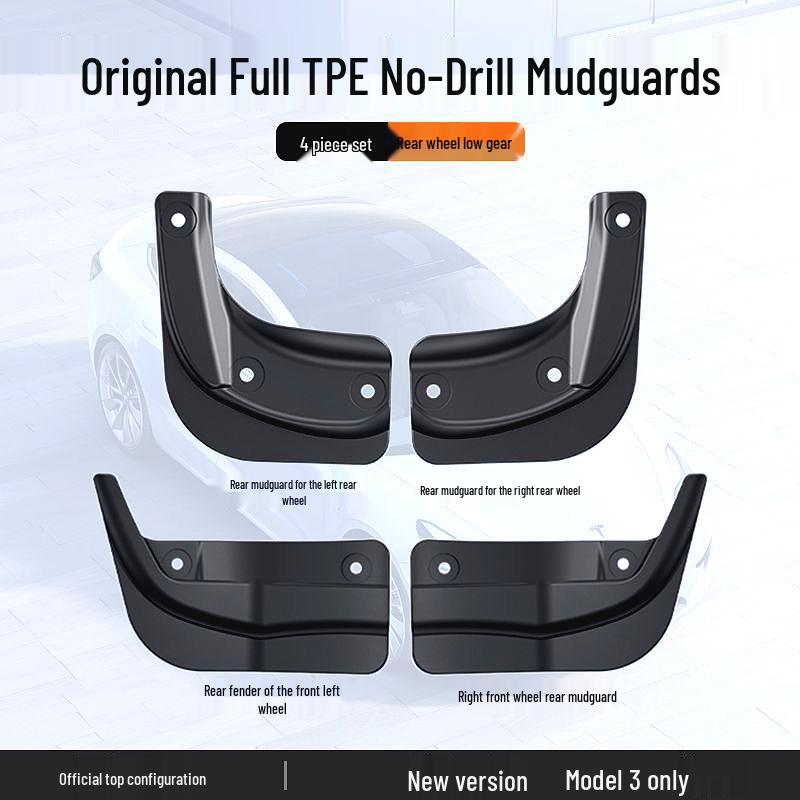 Model Y3 Schmutzfänger: Ohne Bohren Skin, Außenzubehör für Model Y
