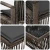 Garden Sofa Set 7 Pieces Gray and Dark Gray Poly Rattan