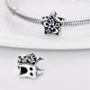 Rame bianco placcato argento, acchiappasogni, perline a forma di stella e luna, perline per braccialetti fai da te