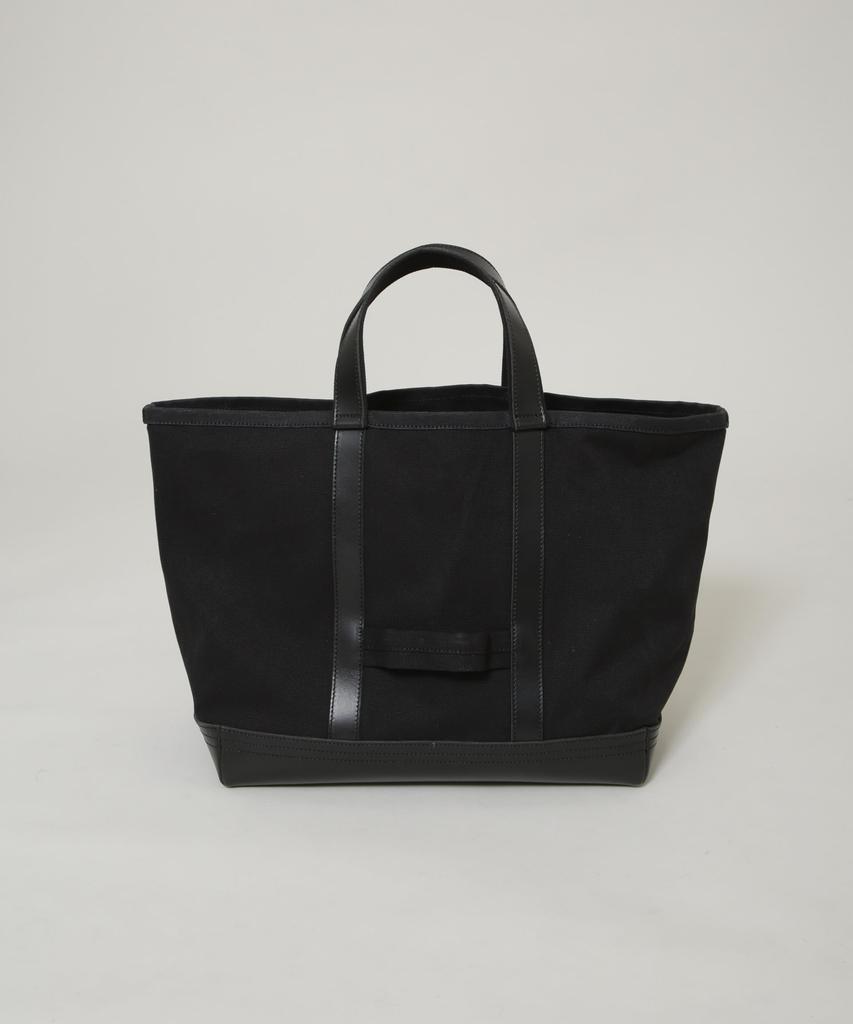 Nano Universe NJCLUB Men's Canvas and Leather Tote Bag F 010 Black 668-5232212