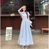 Polo Collar Tie-Waist Slimming Long Dress - Women's 2026 Summer Collection