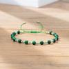 Bohemian colored rice bead bracelet women's ins wind niche faceted stone adjustable hand rope jewelry tide