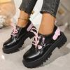 Fashion Japanese Style Heart Belt Buckle Pumps for Women Spring Autumn Leather Mixed Color Women Middle Heel Fashion Female Single Shoes