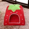 Cute Strawberry Cat Bed House Kennel Nest Sleeping Bag Puppy Pet For Small Dogs Sofa Mat Cushion Cat Pet Supplies