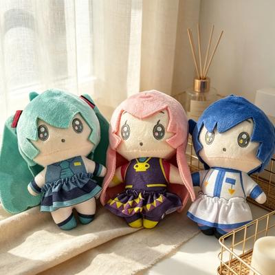 Ciondolo Peluche Personaggio Vocaloid Versione Q Miku Kaito Rin Len Luka Mini Portachiavi Soffice per Zaino Ornamento Collezione Regalo