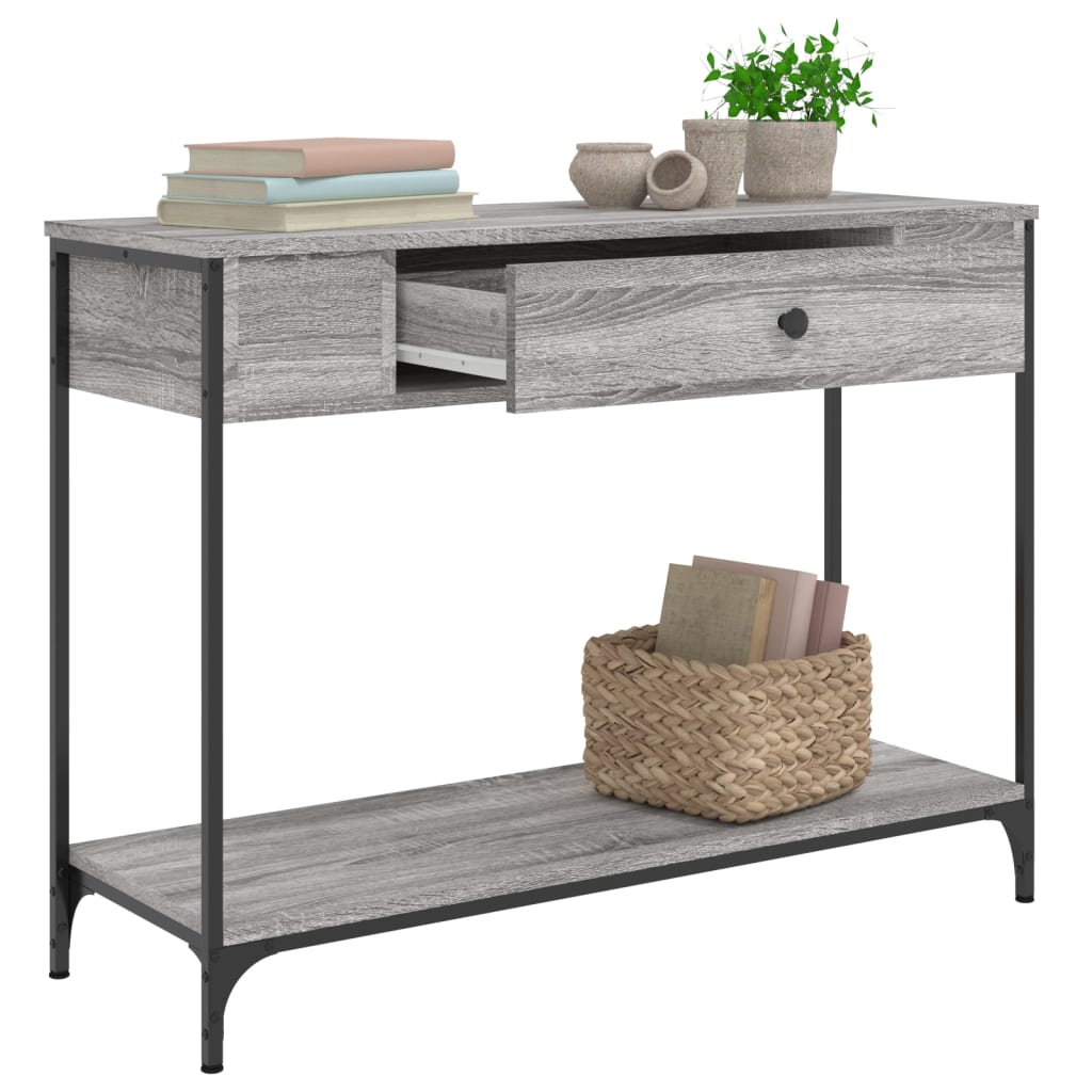 Console Table Grey Sonoma 100x34.5x75 cm Particleboard