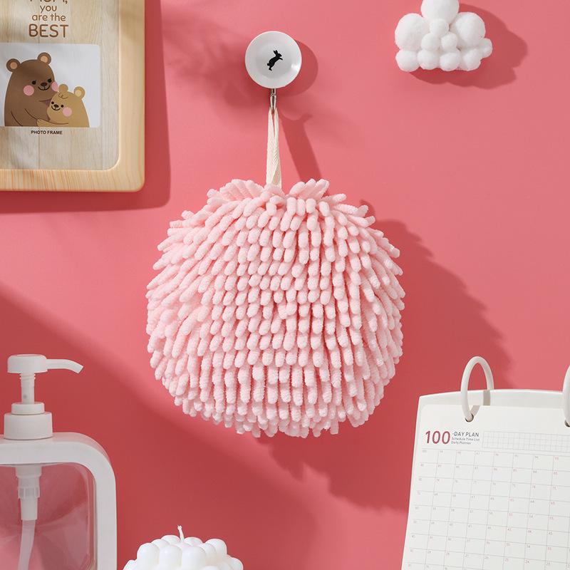 Chenille Cartoon Quick-Dry Hangable Hand Towel for Kitchen & Bathroom