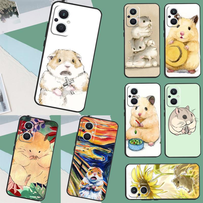Hamster Art Case For OPPO Reno 13 13F 12 11 F 8T 7 8 10 Pro OPPO Find X8 Pro X6 X3 X5 Lite Cover Funda