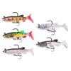 T-Tail Soft Bait Package Lead Bait Fake Bait Set 7.5Cm/12G Fishing Cocked Mouth Bass Bionic Double Hook Road Sub-Bait
