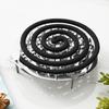 Coil Incense Holder Stainless Steel Fireproof Kick Proof Portable Aromatherapy Round Fly Coil Holder Box with Lid for
