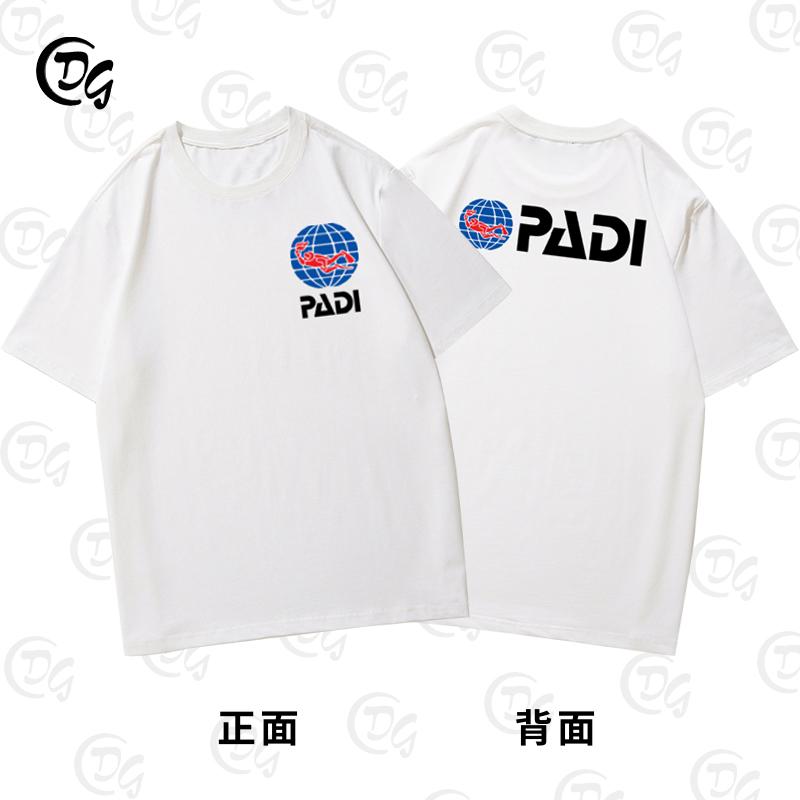 2025 PADI International Association of Professional Diving Instructors Dykare Kortärmad T-shirt Kläder Sommar Fritid