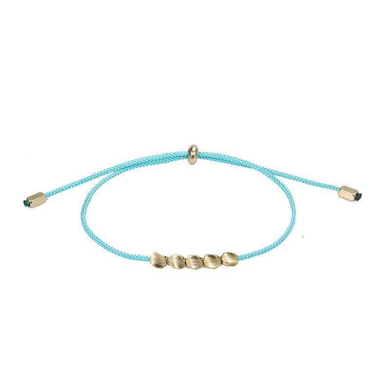 Ethnic Tibetan Buddhist Copper Bead Red Bracelet For Women Men Vintage Handmade Thread Braided Rope Bracelets