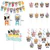 Adorable Cat Theme Birthday Party Decoration Set With Colorful Banners And Cake Toppers