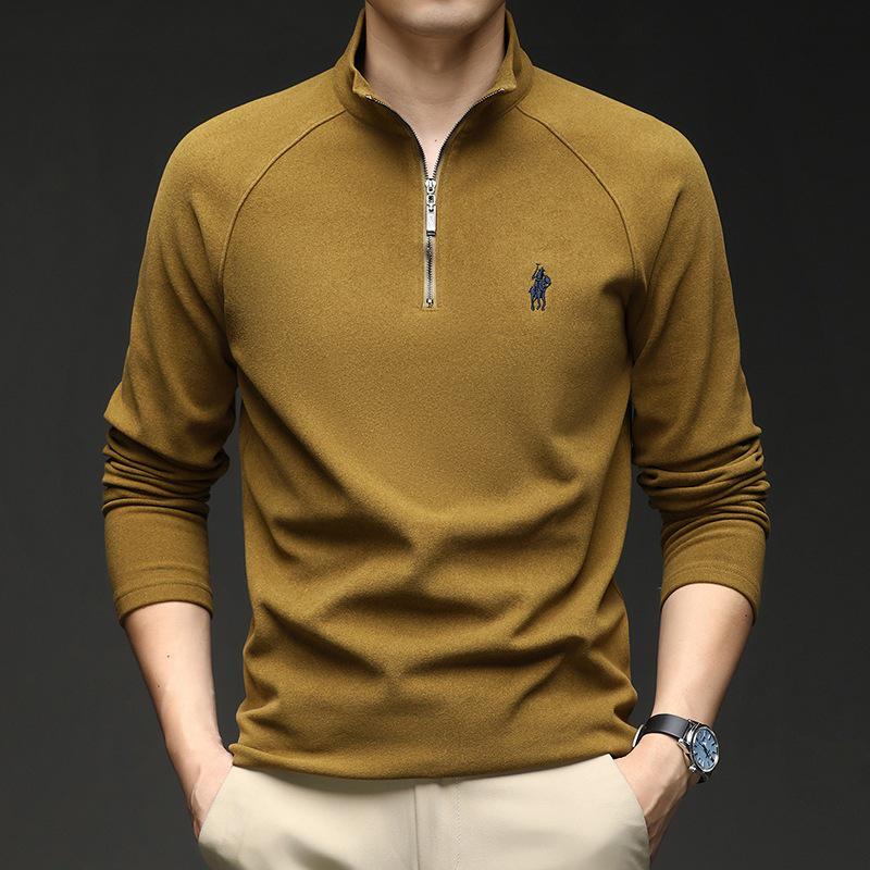 Men's Double-Sided Fleece Half-Zip Stand Collar Sweatshirt - 2025 Autumn/Winter Trend