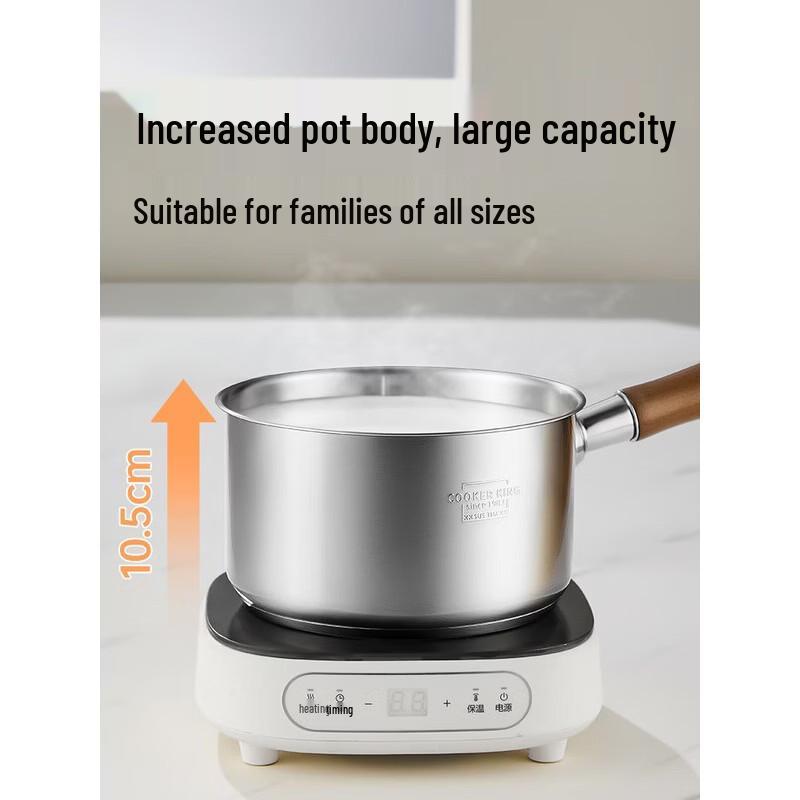 COOKER KING 316L Stainless Steel 16cm Milk Pot with Steamer