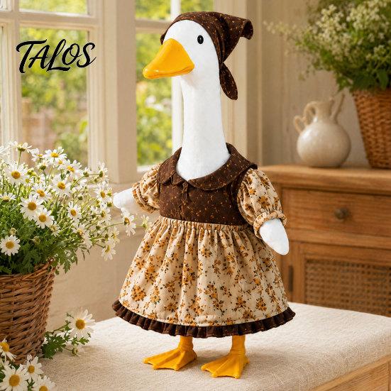 Talos Thanksgiving Porch Goose Outfit, Autumn Dress with Head Scarf for 23 Inch Statue, Outdoor Garden Yard Decor
