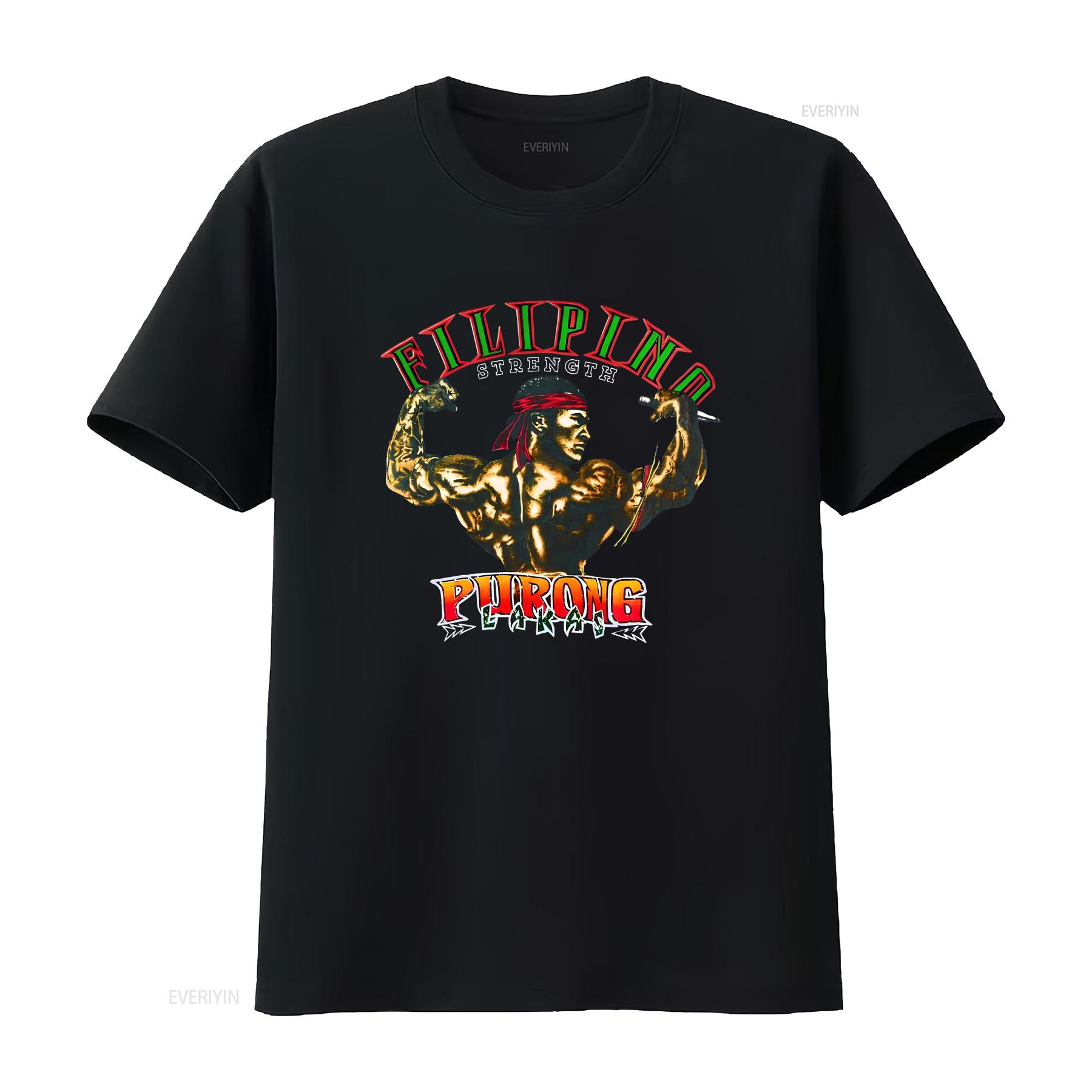 

Filipino Strength Purong Lakas T Shirt Vintage Design 90s New Print Heavy Cotton vintage Washed Stretched designer clothes 4XL